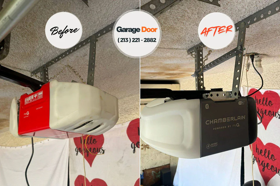Before and after: garage door repair 70754